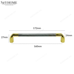 Tay nắm tủ hiện đại màu bạc vàng SH8293 tại thành phố Hồ Chí Minh