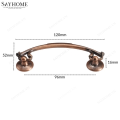 Tay nắm tủ tân cổ điển Vintage màu đồng SH8298