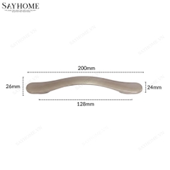 Tay nắm tủ tân cổ điển Vintage màu bạc SH8801