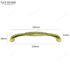 Tay nắm tủ tân cổ điển Vintage màu vàng gold SH8830