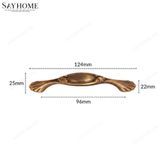 Tay nắm tủ tân cổ điển Vintage màu đồng SH8832 tại thành phố Hồ Chí Minh