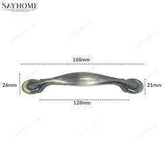 Thông số kĩ thuật Tay nắm tủ tân cổ điển màu vàng đồng SH8833 tại Tân Bình