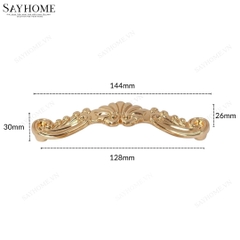 Tay nắm tủ tân cổ điển màu vàng gold SH8835
