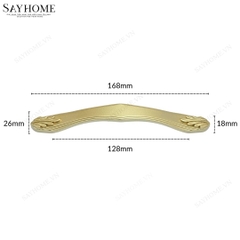 Tay nắm tủ tân cổ điển vintage màu vàng gold SH8845