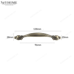 Tay nắm tủ tân cổ điển vintage màu đồng đen SH8D85D5 tại Tân Bình