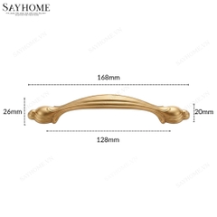 Tay nắm tủ tân cổ điển vintage màu vàng SH8855