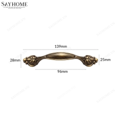 Tay nắm tủ tân cổ điển vintage màu đồng SH8857 tại thành phố Hồ Chí Minh