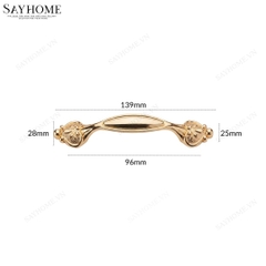 Tay nắm tủ tân cổ điển màu vàng gold SH8857