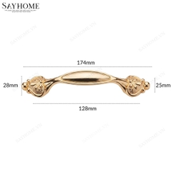 Tay nắm tủ tân cổ điển màu vàng gold SH8857