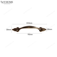 Tay nắm tủ tân cổ điển vintage màu vàng gold, đen, trắng ngọc trai vàng, đồng đen và đồng đỏ SH8859
