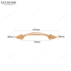 Tay nắm tủ tân cổ điển vintage màu vàng gold, đen, trắng ngọc trai vàng, đồng đen và đồng đỏ SH8859
