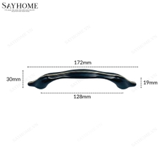 Tay nắm tủ tân cổ điển Vintage màu đen vàng SH8869