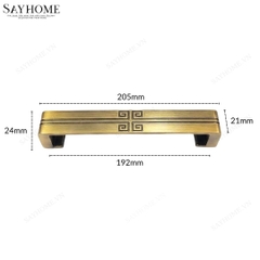 Tay nắm tủ tân cổ điển Vintage màu vàng đồng SH8870