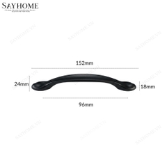 Tay nắm tủ hiện đại màu đen và màu bạc SH8890