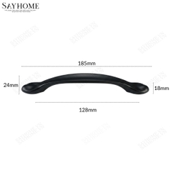 Tay nắm tủ hiện đại màu đen và màu bạc SH8890