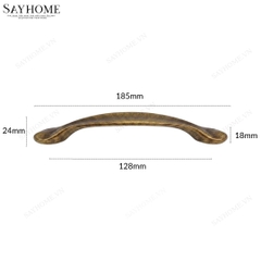 Tay nắm tủ tân cổ điển Vintage màu đồng SH8890
