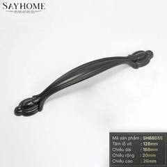 Tay nắm tủ tân cổ điển màu đen SH88D55 tại thành phố Hồ Chí Minh