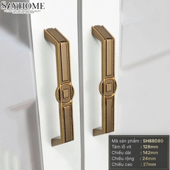 Tay nắm tủ tân cổ điển vintage màu đồng SH88D80 tại thành phố Hồ Chí Minh