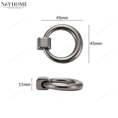 Tay nắm tủ hiện đại khoen tròn màu xám SH8903