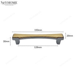 Tay nắm tủ tân cổ điển màu vàng gold xám SH8924