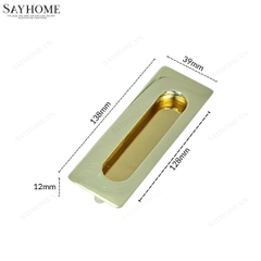 Tay nắm âm tủ hiện đại cao cấp màu vàng gold 18k SH8935