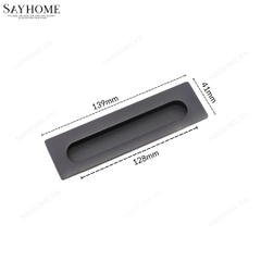 Tay nắm âm tủ hiện đại màu đen mờ SH89D35 tại thành phố Hồ Chí Minh