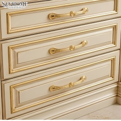 Tay nắm tủ tân cổ điển Vintage màu vàng gold 18k SH8939