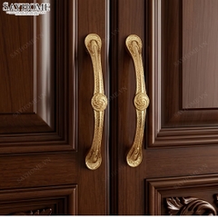 Tay nắm tủ tân cổ điển Vintage màu vàng gold 18k SH8939