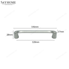 Tay nắm tủ hiện đại màu bạc SH8963