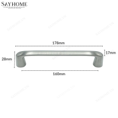 Tay nắm tủ hiện đại màu bạc SH8963