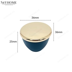 Núm tủ hiện đại màu xanh đen và vàng bóng, trắng và vàng bóng, trắng kết hợp crom bóng SH8976 tại thành phố Hồ Chí Minh