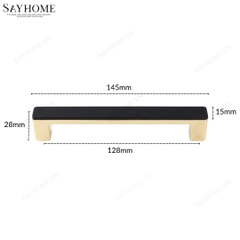 Tay nắm tủ hiện đại màu đen vàng gold SH8994