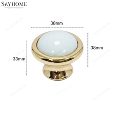 Núm tủ hiện đại màu vàng gold mặt sứ trắng SH9021 tại thành phố Hồ Chí Minh