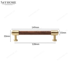 Tay nắm đũa tân cổ điển vintage màu vàng gold, gỗ óc chó SH90V66 tại thành phố Hồ Chí Minh