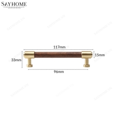 Tay nắm đũa tân cổ điển vintage màu vàng gold, gỗ óc chó SH90V66 tại thành phố Hồ Chí Minh