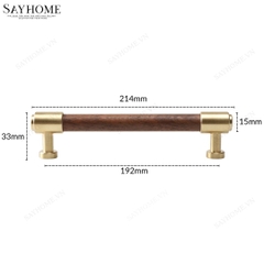 Tay nắm đũa tân cổ điển vintage màu vàng gold, gỗ óc chó SH90V66 tại thành phố Hồ Chí Minh