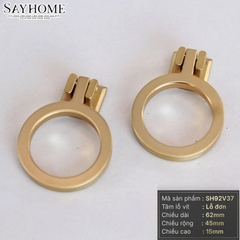 Tay nắm tủ khoen tròn tân cổ điển màu vàng SH92V37 tại Tân Bình