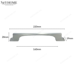 Tay nắm tủ hiện đại màu bạc xước SH93B29 tại thành phố Hồ Chí Minh