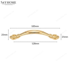 Tay nắm tủ tân cổ điển Vintage màu vàng gold SH9393 tại thành phố Hồ Chí Minh