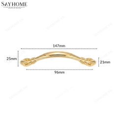 Tay nắm tủ tân cổ điển Vintage màu vàng gold SH9393 tại thành phố Hồ Chí Minh