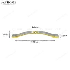 Thông số kĩ thuật Tay nắm tủ tân cổ điển màu vàng gold bề mặt inox SH9413 tại Thành phố Hồ Chí Minh