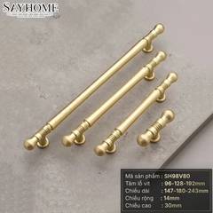 Tay nắm tủ tân cổ điển Vintage màu vàng gold SH98V80 tại thành phố Hồ Chí Minh