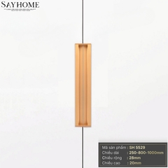 Tay nắm âm tủ hiện đại màu vàng mờ SH5529