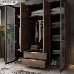 Tay nắm âm tủ hiện đại màu vàng mờ SH5529