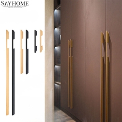 Tay nắm tủ áo thanh dài hiện đại màu đen, vàng SH7635