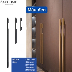 Tay nắm tủ áo thanh dài hiện đại màu đen, vàng SH7635