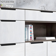 Tay nắm tủ áo thanh dài hiện đại màu đen SH160