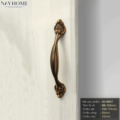 Tay nắm tủ tân cổ điển vintage màu đồng SH8857