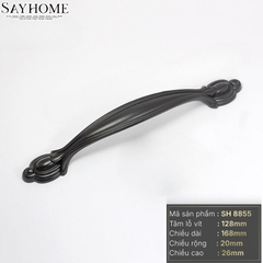 Tay nắm tủ tân cổ điển màu đen SH8855