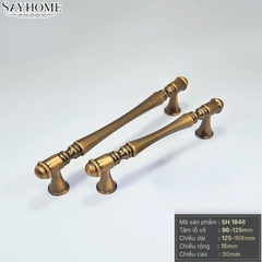 Tay nắm đũa tân cổ điển Vintage màu đồng SH1846
